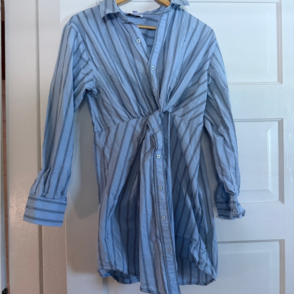 Steve Madden Blue Striped Mini Dress